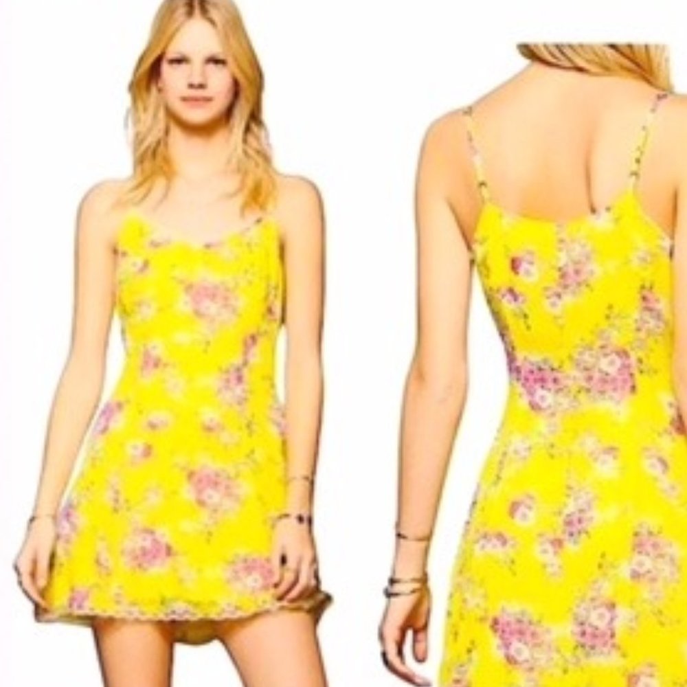 Lucca Couture Floral Slip Dress, sz XS. Urban outfitters summer dress